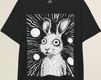 Spooky Rabbit T-Shirt: Edgy Weirdcore Grunge Alt Clothing