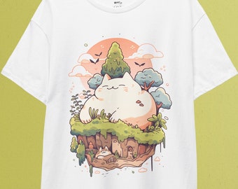 Kawaii Bergkatze T-Shirt: Pastel Goth Harajuku Fashion