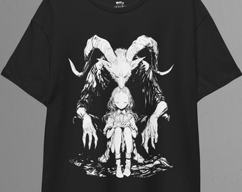 Baphomet Girl T-Shirt: Gothic Satanic Occult Clothing