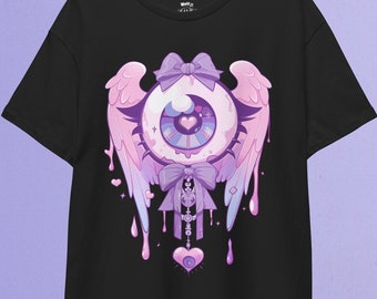 Pastel Goth Eyeball T-Shirt | Pastel Goth, Kawaii Clothes, Yami Kawaii Shirt, Harajuku Clothing, Kawaii Goth, Creepy Cute Shirt, Witchy