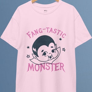 Pastel Goth Cute Vampire T-Shirt | Pastel Goth, Fangtastic Monster, Creepy Cute Shirt, Kawaii Shirt, Kawaii Clothes, Halloween Shirt