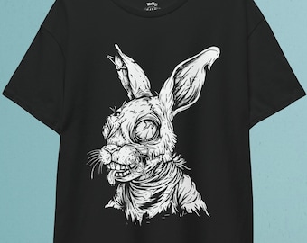 T-shirt Griezelig Zombie Konijn: Weirdcore Grunge Alt-kleding