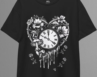 Cottagecore Melt Heart T-Shirt | Cottagecore Aesthetic, Fairycore, Goblincore, Botanical Shirt, Nature Shirt, Unisex Oversize Cotton Tee