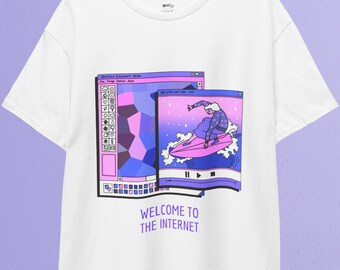 Kawaii Aesthetic Browser T-Shirt | Pastel Goth, Vaporwave Clothing, Anime Shirt, Sad Girls, Kawaii Clothes, Harajuku Clothing, Y2K Shirt