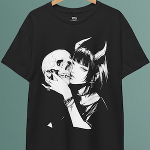 Devil Anime Girl T-shirt: Goth Grunge Streetwear - Etsy