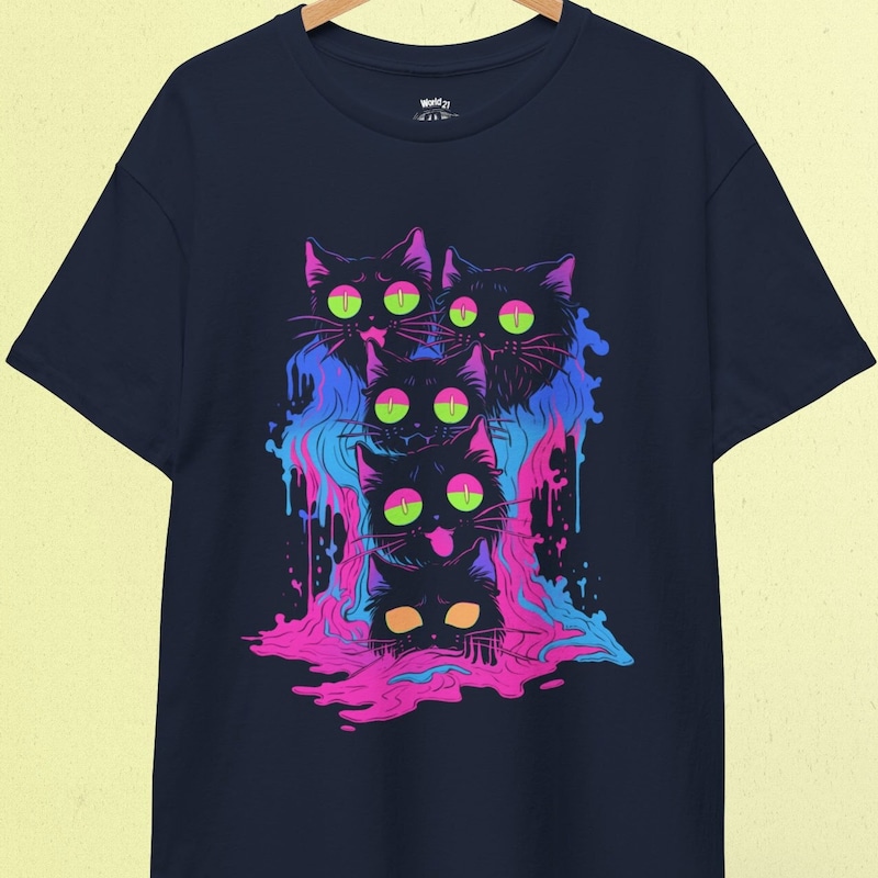Cat Hippie Psychedelic Women's Golf Shirts
