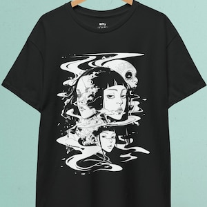 Weirdcore Anime T-Shirt: Edgy Japanese Horror, Harajuku Streetwear