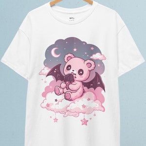 パステルゴス テディベア Tシャツ | パステルゴス、かわいい服、原宿系服、かわいいゴス、不気味でかわいいシャツ、魔女っぽい、闇かわいいシャツ
