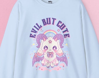Kawaii Baphomet Sweatshirt: Pastel Goth Yami Kawaii Clothes