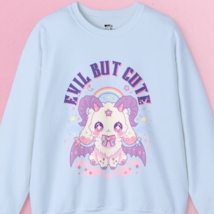 Sudadera Kawaii Baphomet / Pastel Goth, Yami Kawaii, Lindo Baphomet, Ropa Kawaii, Ropa Harajuku, Kawaii Goth, Espeluznante y Linda, Brujería