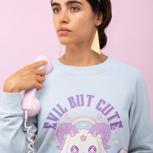 Pastel Goth Skull Cat Sweatshirt | Pastel Goth, Kawaii Clothes, Harajuku Clothing, Kawaii Goth, Creepy Cute Sweatshirt, Witchy, Yami Kawaii, S to 5XL, Plus Size Clothing, Unisex Shirt, Graphic T-shirts, Gift For Her, Gift For Him, E Girl Clothing