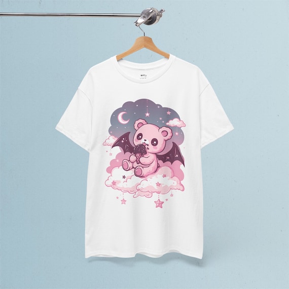 Pastel Goth Teddy Bear T-Shirt | Pastel Goth, Kawaii Clothes, Harajuku Clothing, Kawaii Goth, Creepy Cute Shirt, Witchy, Yami Kawaii Shirt