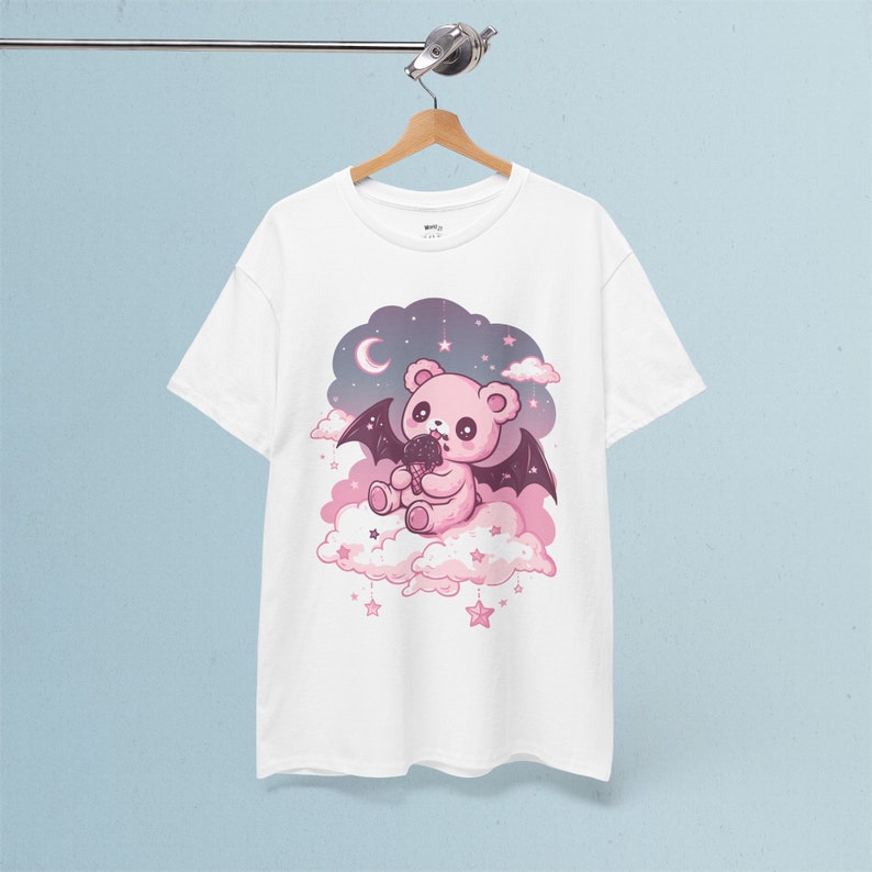 Pastel Goth Teddy Bear T-Shirt | Pastel Goth, Kawaii Clothes, Harajuku Clothing, Kawaii Goth, Creepy Cute Shirt, Witchy, Yami Kawaii Shirt, S to 5XL, Plus Size Clothing, Unisex Shirt, Graphic T-shirts, Gift For Her, Gift For Him, E Girl Clothing