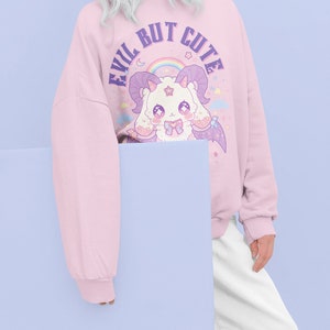 Pastel Goth Skull Cat Sweatshirt | Pastel Goth, Kawaii Clothes, Harajuku Clothing, Kawaii Goth, Creepy Cute Sweatshirt, Witchy, Yami Kawaii, S to 5XL, Plus Size Clothing, Unisex Shirt, Graphic T-shirts, Gift For Her, Gift For Him, E Girl Clothing