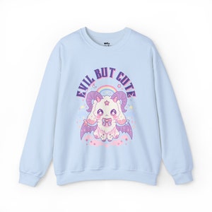Pastel Goth Skull Cat Sweatshirt | Pastel Goth, Kawaii Clothes, Harajuku Clothing, Kawaii Goth, Creepy Cute Sweatshirt, Witchy, Yami Kawaii, S to 5XL, Plus Size Clothing, Unisex Shirt, Graphic T-shirts, Gift For Her, Gift For Him, E Girl Clothing