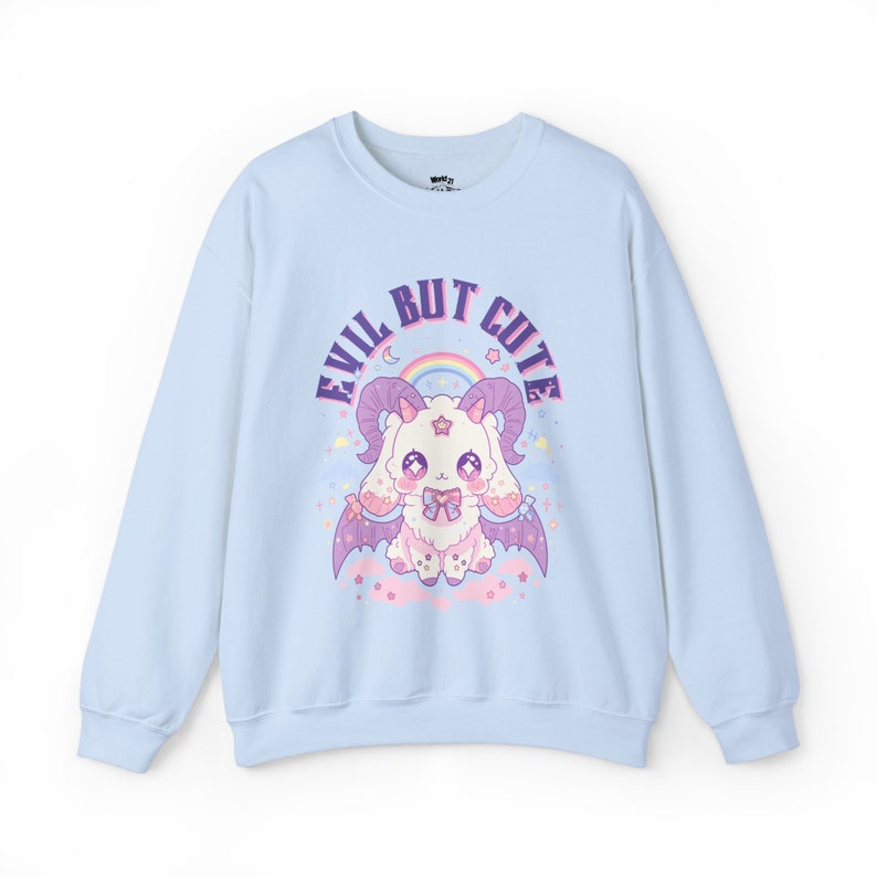 Pastel Goth Skull Cat Sweatshirt | Pastel Goth, Kawaii Clothes, Harajuku Clothing, Kawaii Goth, Creepy Cute Sweatshirt, Witchy, Yami Kawaii, S to 5XL, Plus Size Clothing, Unisex Shirt, Graphic T-shirts, Gift For Her, Gift For Him, E Girl Clothing