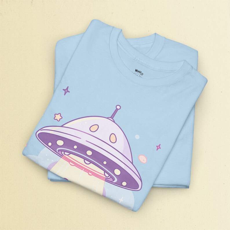 UFO Cat T-Shirt | Pastel Goth, Kawaii Cat Shirt, UFO Shirt, Kawaii Clothes, Harajuku Clothing, Kawaii Goth, Funny Cat Shirt, Cat Lover Gifts, S to 5XL, Plus Size Clothing, Unisex Shirt, Graphic T-shirts, Gift For Her, Gift For Him, E Girl Clothing