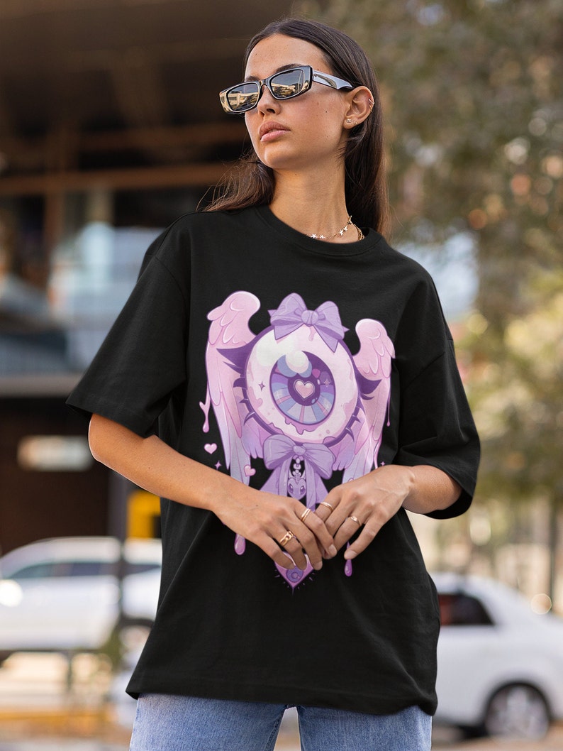 Pastel Goth Eyeball T-Shirt | Pastel Goth, Kawaii Clothes, Weirdcore Shirt, Harajuku Clothing, Kawaii Goth, Creepy Cute Shirt, Witchy, S to 5XL, Plus Size Clothing, Unisex Shirt, Graphic T-shirts, Gift For Her, Gift For Him, E Girl Clothing