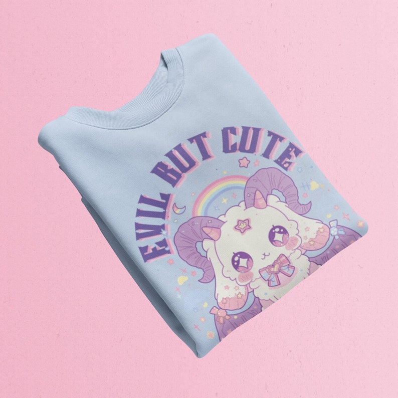 Pastel Goth Skull Cat Sweatshirt | Pastel Goth, Kawaii Clothes, Harajuku Clothing, Kawaii Goth, Creepy Cute Sweatshirt, Witchy, Yami Kawaii, S to 5XL, Plus Size Clothing, Unisex Shirt, Graphic T-shirts, Gift For Her, Gift For Him, E Girl Clothing