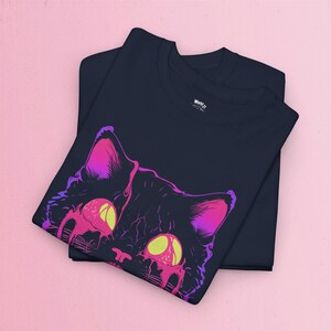 Trippy Cat T-Shirt |  Trippy Shirt, Vaporwave, Rave Gear Shirt, Psychedelic, Weirdcore Shirt, Neon Aesthetic, Alt Clothing, Grunge Clothes, S to 5XL, Plus Size Clothing, Unisex Shirt, Graphic T-shirts, Gift For Her, Gift For Him, E Girl Clothing