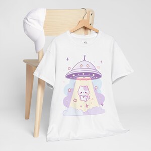 UFO Cat T-Shirt | Pastel Goth, Kawaii Cat Shirt, UFO Shirt, Kawaii Clothes, Harajuku Clothing, Kawaii Goth, Funny Cat Shirt, Cat Lover Gifts, S to 5XL, Plus Size Clothing, Unisex Shirt, Graphic T-shirts, Gift For Her, Gift For Him, E Girl Clothing