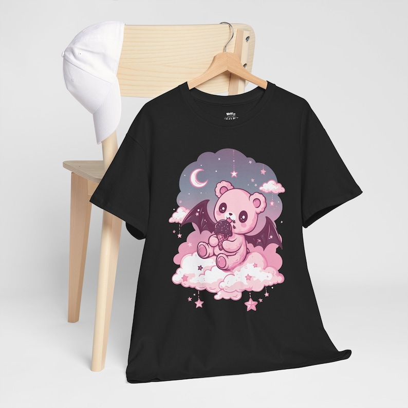 Pastel Goth Teddy Bear T-Shirt | Pastel Goth, Kawaii Clothes, Harajuku Clothing, Kawaii Goth, Creepy Cute Shirt, Witchy, Yami Kawaii Shirt, S to 5XL, Plus Size Clothing, Unisex Shirt, Graphic T-shirts, Gift For Her, Gift For Him, E Girl Clothing