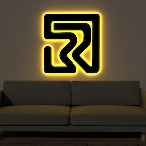 Cyberpunk Relic LED Sign, Glowing Wall Art for Gamers, Futuristic Logo Light, Sci-Fi Decor, Gaming Room Panel, Gift for Him