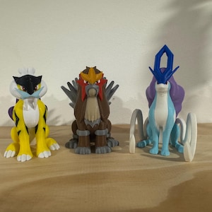 Raikou/Entei/Suicune 3D printed Figures
