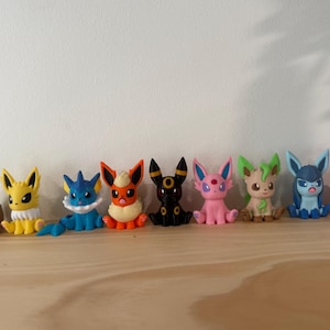 Evoli/Eeveelösungs 3D gedruckte Figuren
