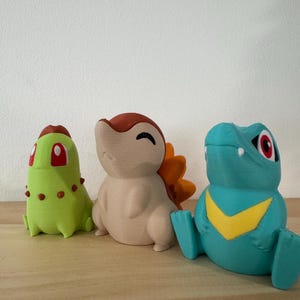 Johto Starters 3D printed Figures