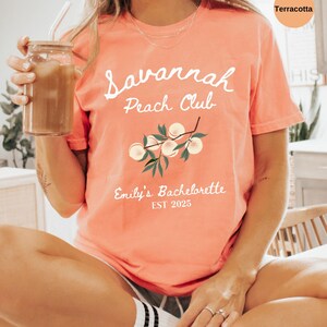 Savannah Bachelorette Party Shirt: Peach Club Girls Trip Tee