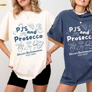 PJs and Prosecco Bachelorette Shirt: Girls Night In Comfort Colors Tee