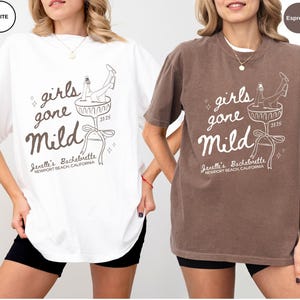 Girls Gone Mild Bachelorette Party Shirt: Comfort Colors Oversized Tee Espresso
