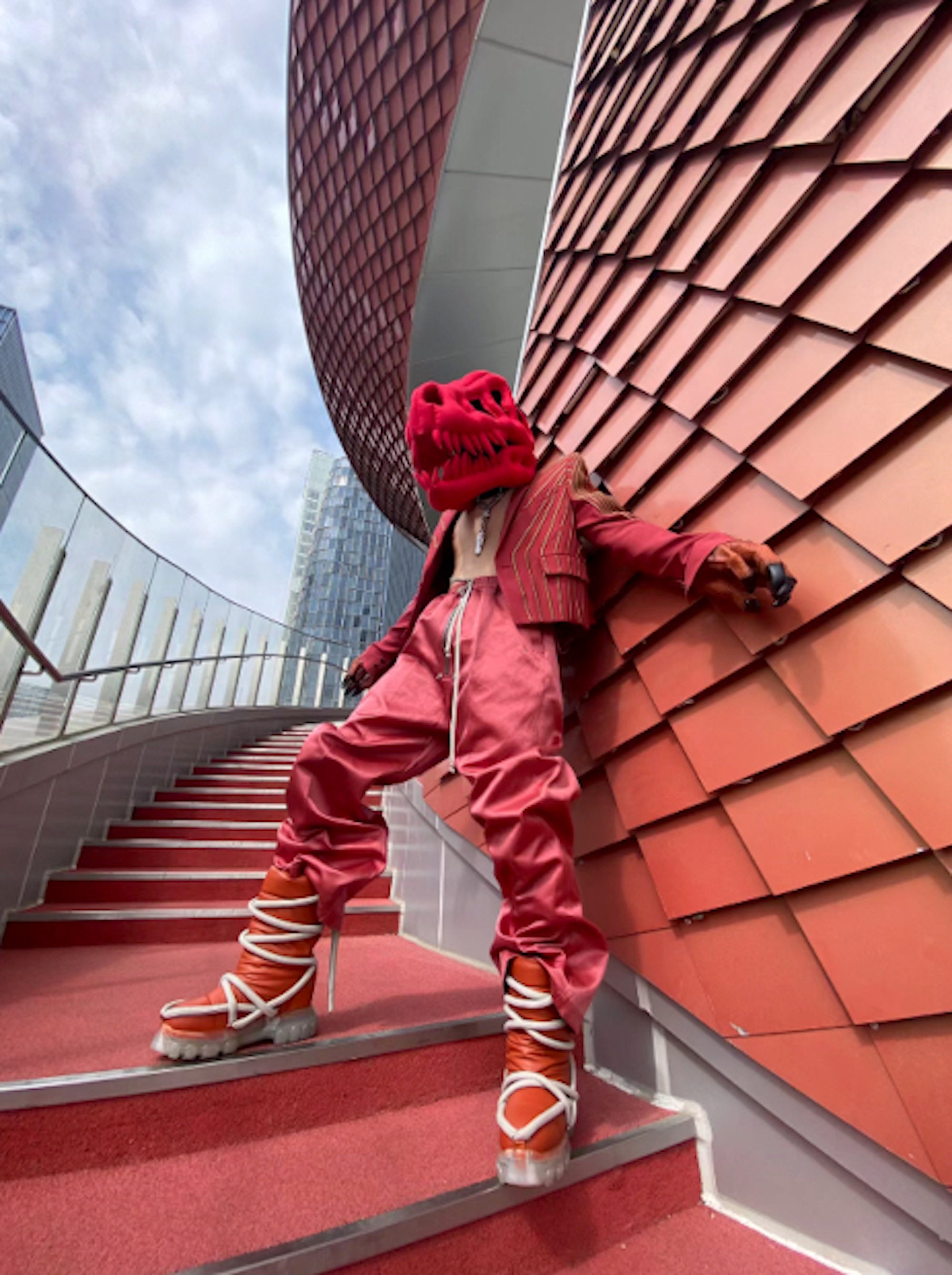 Crimson Rave Crimson Rex T-rex Skeleton Red Flax Cloth: Lost Lands Rave Outfit - Etsy