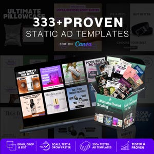 333+ Proven Ad Templates: E-commerce, Facebook & Instagram (Canva)