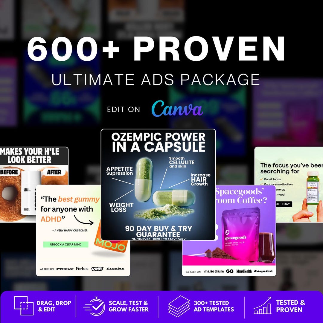 600+ Winner Static Ad Templates, Photo Ad Template, Facebook Ads ...