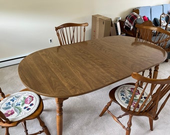 Vintage Ethan Allen Dining Room Table and Chairs