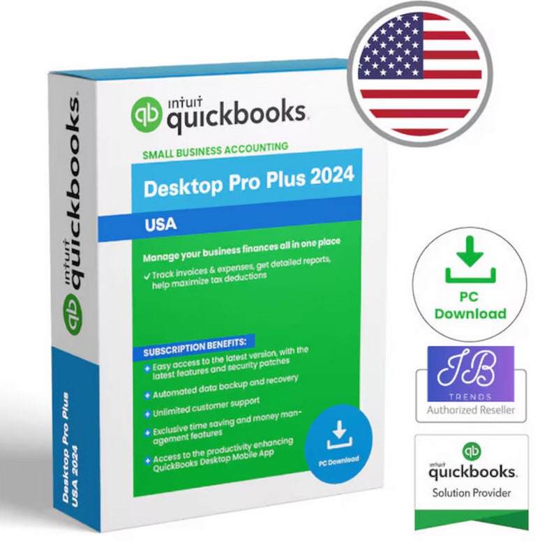 Quickbooks Desktop Pro 2024 for Windows Lifetime License, Not a
