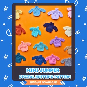 Mini Jumper Knitting Pattern for Beginners (Digital Download)