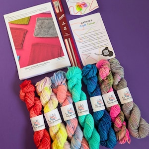 Knit kit for beginners, knitting kit for beginners, great for mindfulness, gift for knitters, gift for crafters, limited edition knit kit