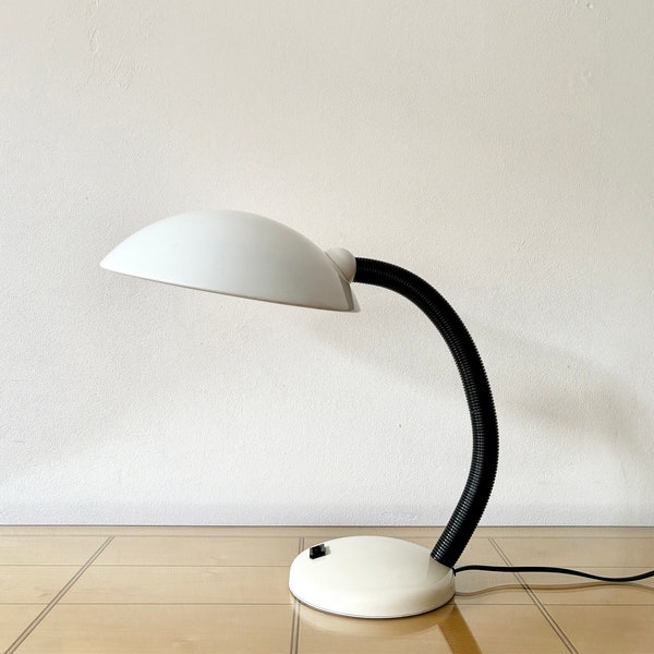 Vintage Table lamp, Massive, Bauhaus, Space Age, 60s, 70s, Mid Century design, Minimalistic, White metal