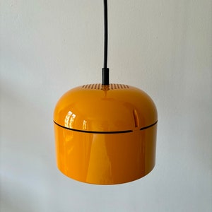 Staff Leuchten Arnold Berges Duo, Vintage Pendant Lamp, Space Age, 70s, Mid Century, Industrial design, Germany, 1970s, Orange Lamp Bild 3