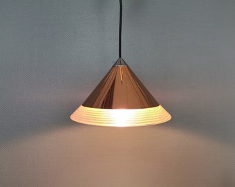 Targetti Sankey Hanging lamp, Vintage Lamp, 70s, Pendant Lamp, Retro Light, Copper, Glass, Memphis Style, Space Age, Industria Design