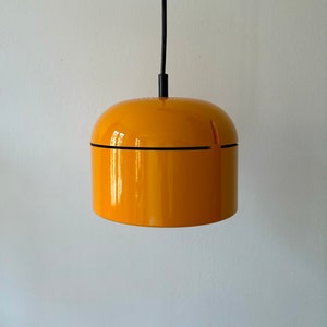 Staff Leuchten Arnold Berges Duo, Vintage Pendant Lamp, Space Age, 70s, Mid Century, Industrial design, Germany, 1970s, Orange Lamp Bild 1