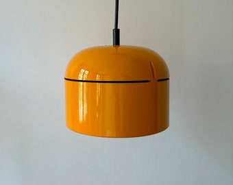 Staff Leuchten Arnold Berges Duo, Vintage Pendant Lamp, Space Age, 70s, Mid Century, Industrial design, Germany, 1970s, Orange Lamp