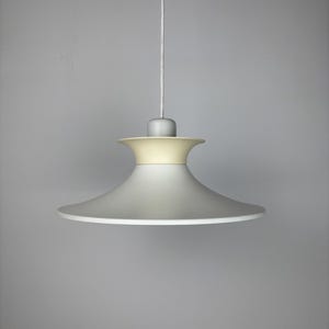 Danish Minimalist Pendant lamp, Frandsen, Vintage lamp, Space Age, Metal, Plastic, 1970s, Mid Century, UFO, 70s, Scandinavian design
