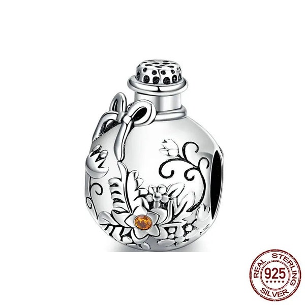 925 Sterling Silver Wishing Bottle silver Original Charm for Brand DIY Jewelry Make women Girls gift handmade charms