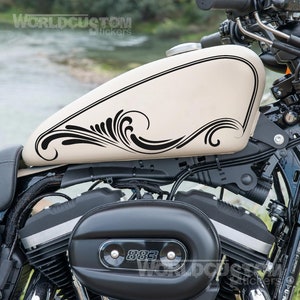 Arabeske Tankaufkleber, kompatibel mit Harley Davidson Custom-Motorrädern