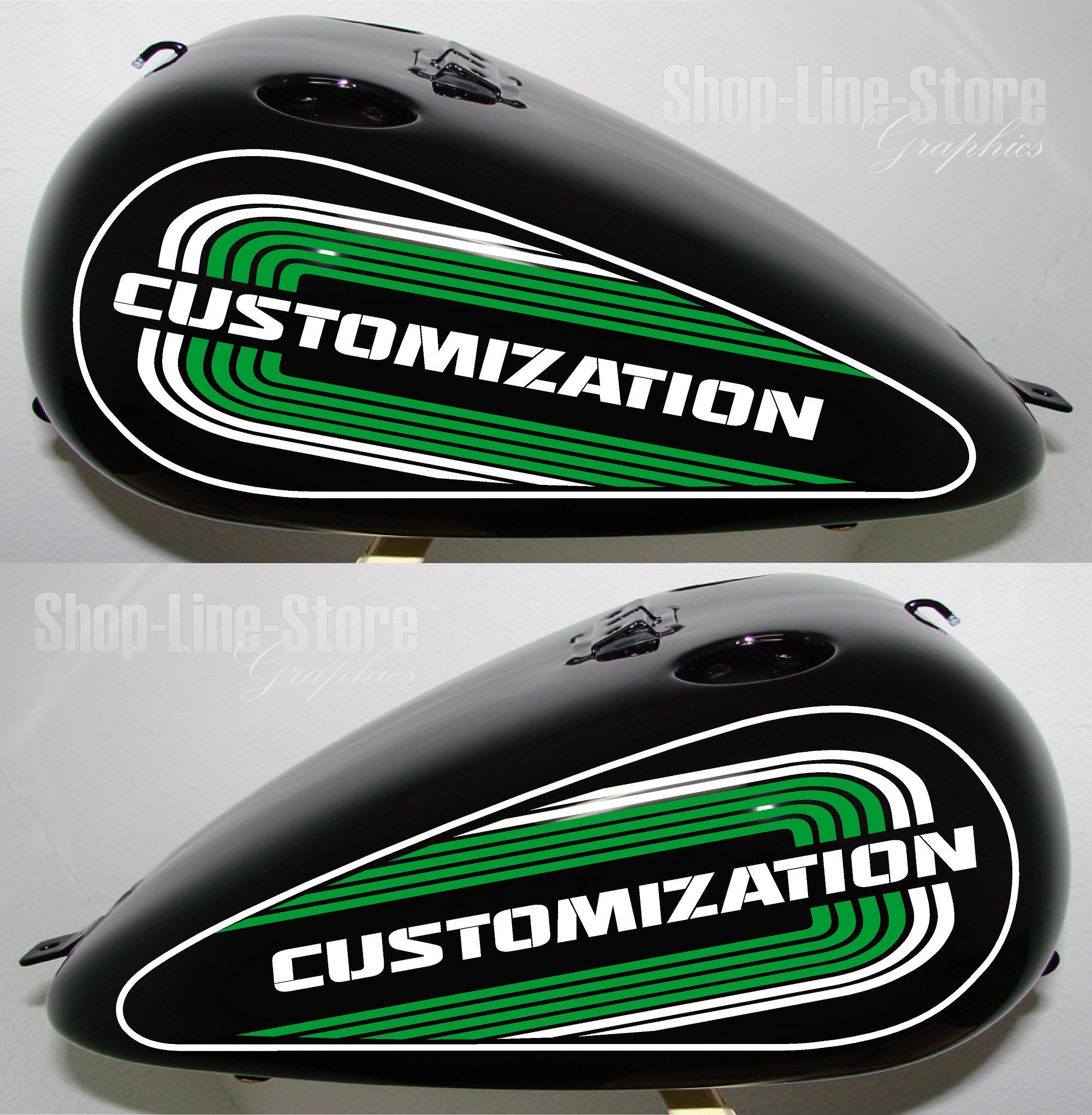 AMF Style Adhesive Graphics Stickers Compatible With Harley