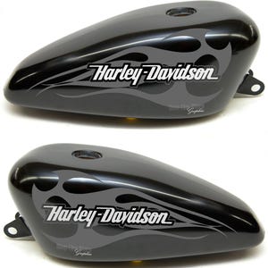 Arabesque-Tankaufkleber, kompatibel mit Harley-Davidson Custom-Motorrädern